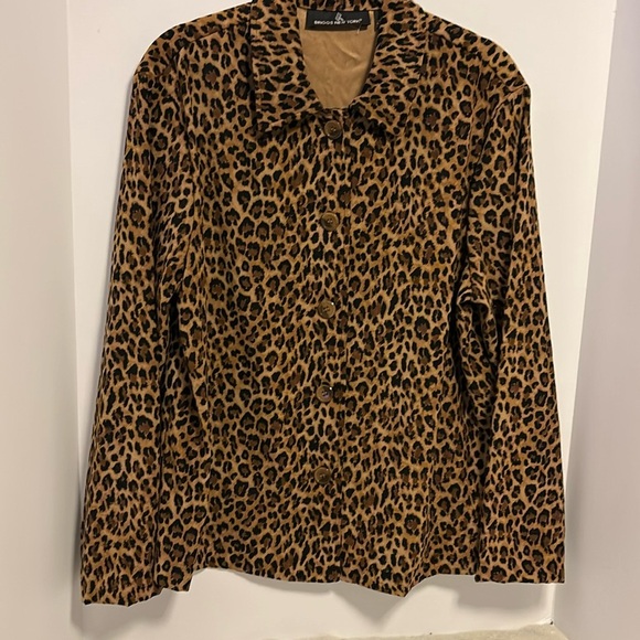 BRIGGS NEW YORK ANIMAL PRINT SHACKET SIZE LARGE - Picture 2 of 6